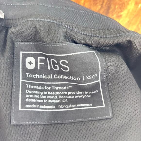 FIGS Zamora Jogger Scrub Pants Black XS | Slim Fit 4-Way Stretch Medical Uniform - Picture 5 of 5